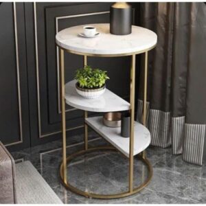 Corner Table With Dual Slabs