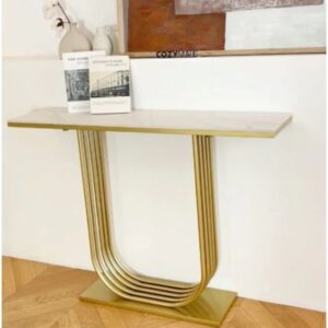 Gold U Shaped Console Table