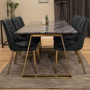 Black Gold Dining Set